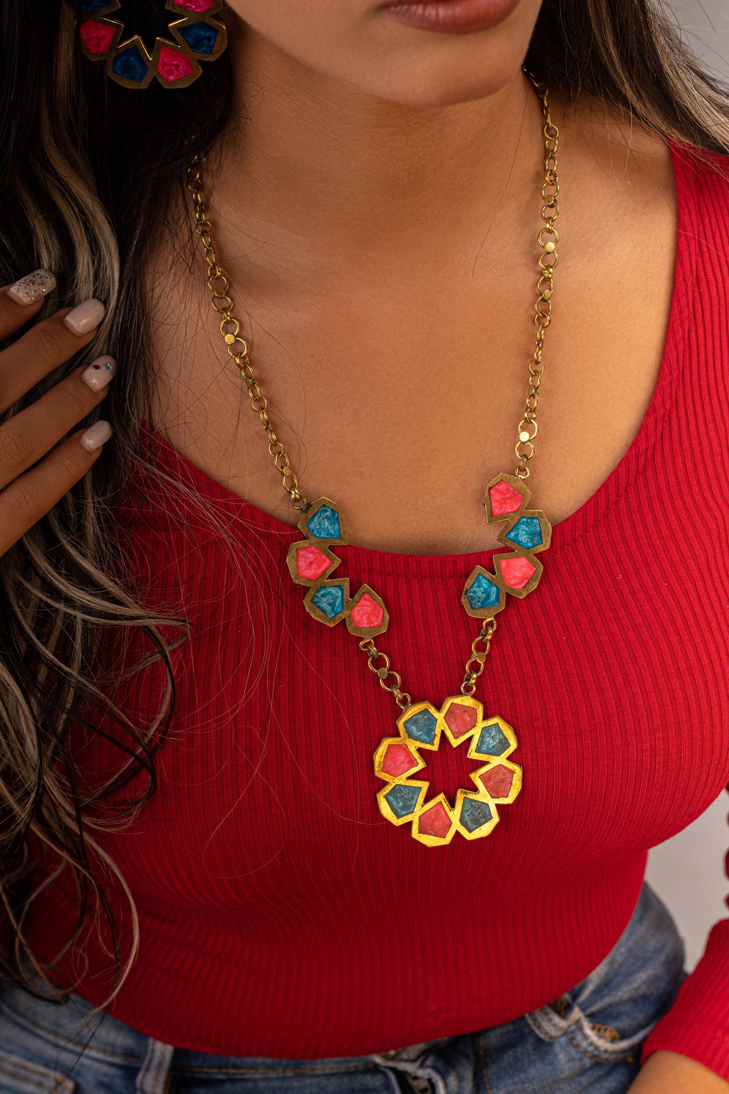 Set of Necklace & Earrings and Ring