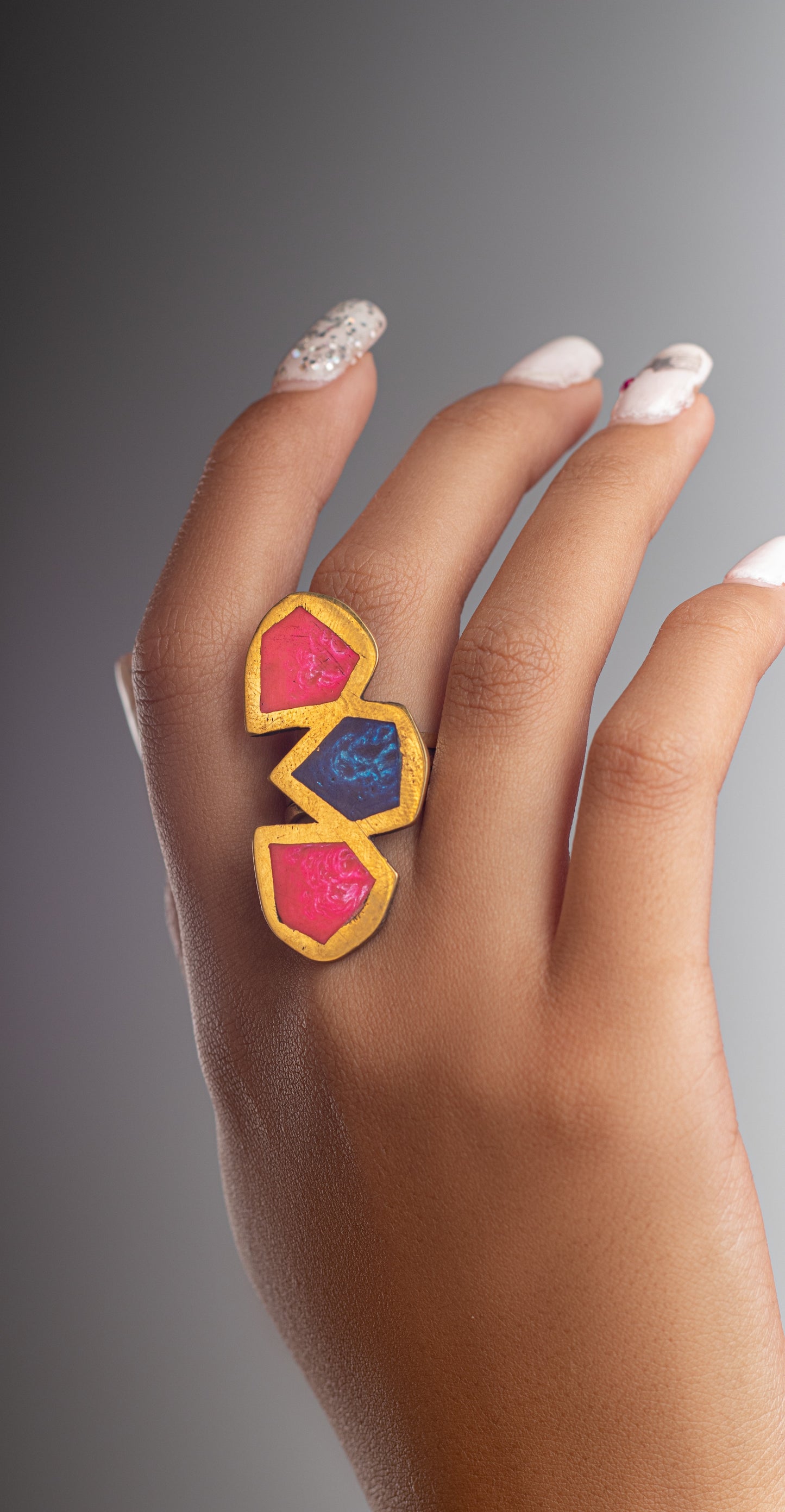 Chic Colored stone ring